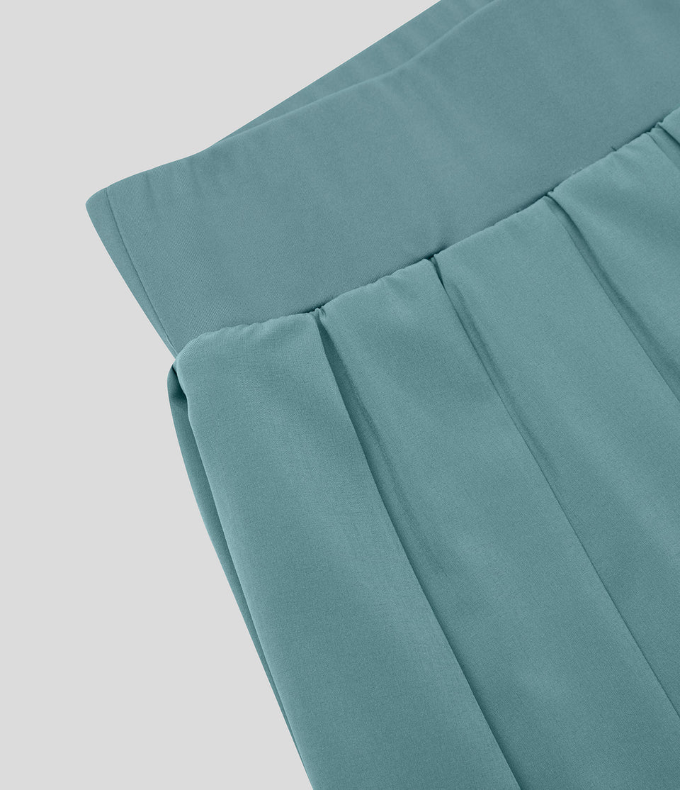 Breezeful™ High Waisted Pleated 2-in-1 Side Pocket Adjustable Buckle Mini Quick Dry Casual Skirt