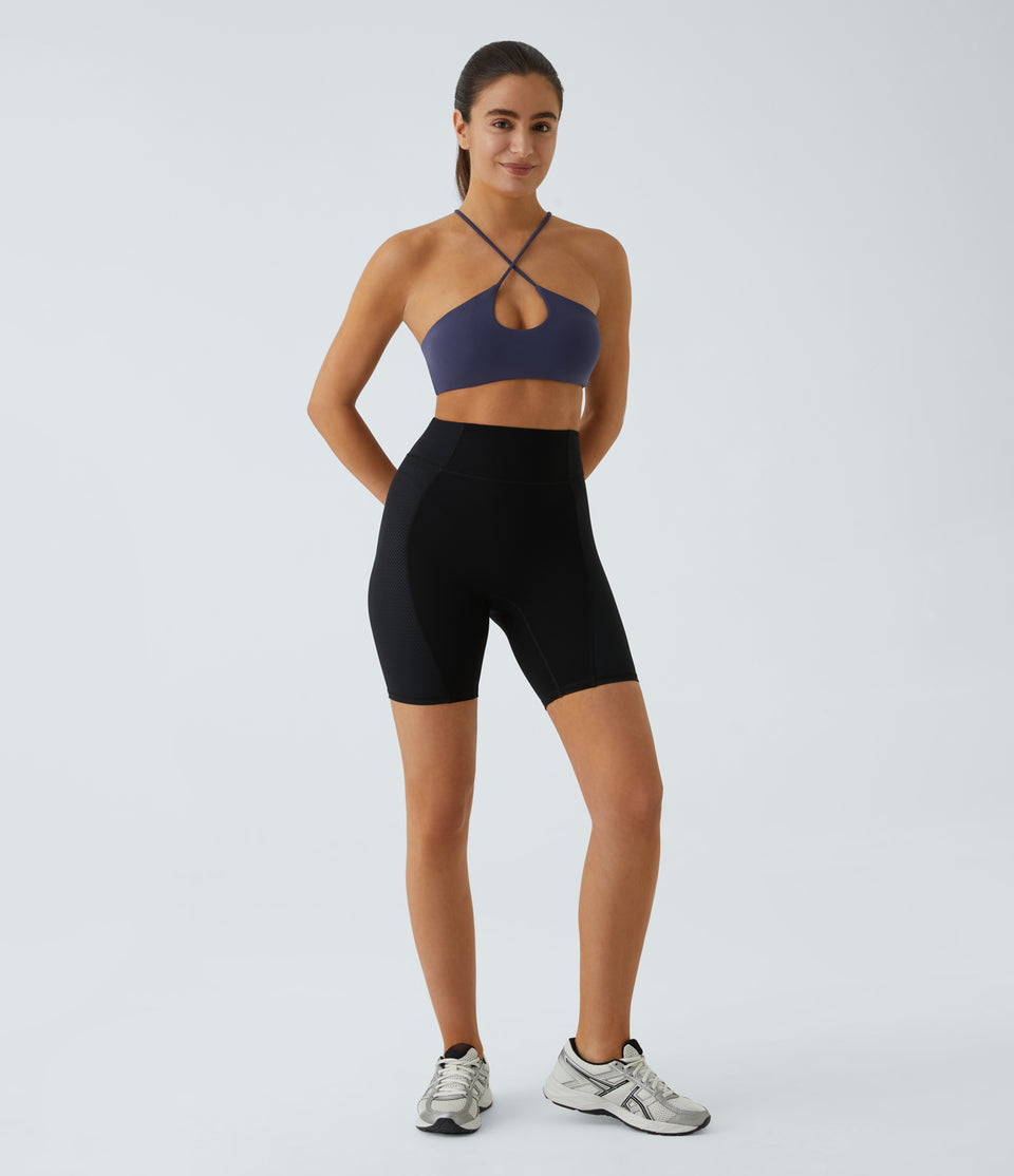Low Support Backless Crisscross Cut Out Yoga Sports Bra