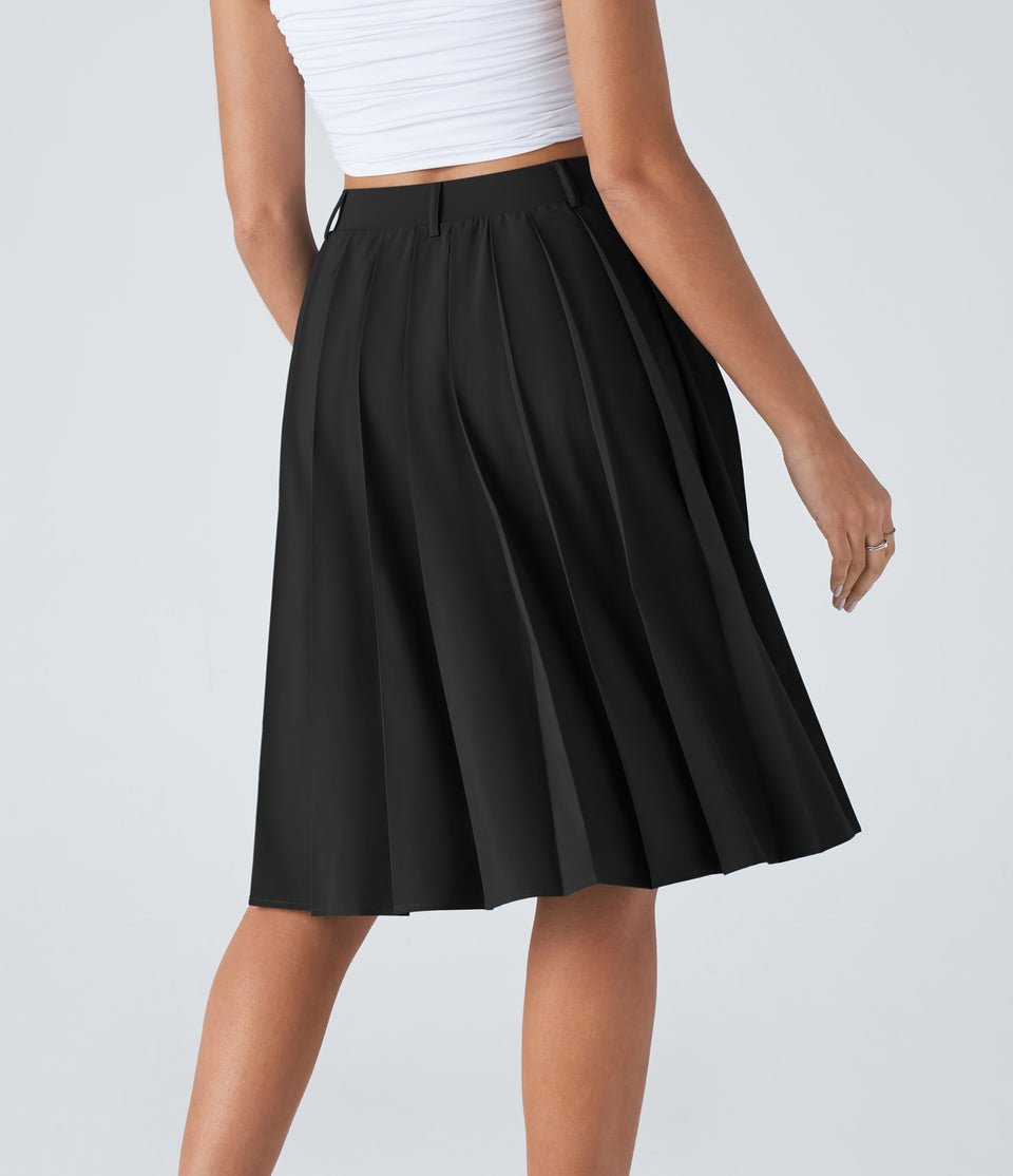 Breezeful™ High Waisted Pleated Adjustable Buckle 2-in-1 Quick Dry Casual Skirt
