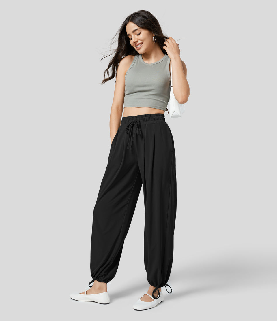 Breezeful™ High Waisted Drawstring Side Pocket Quick Dry Casual Joggers