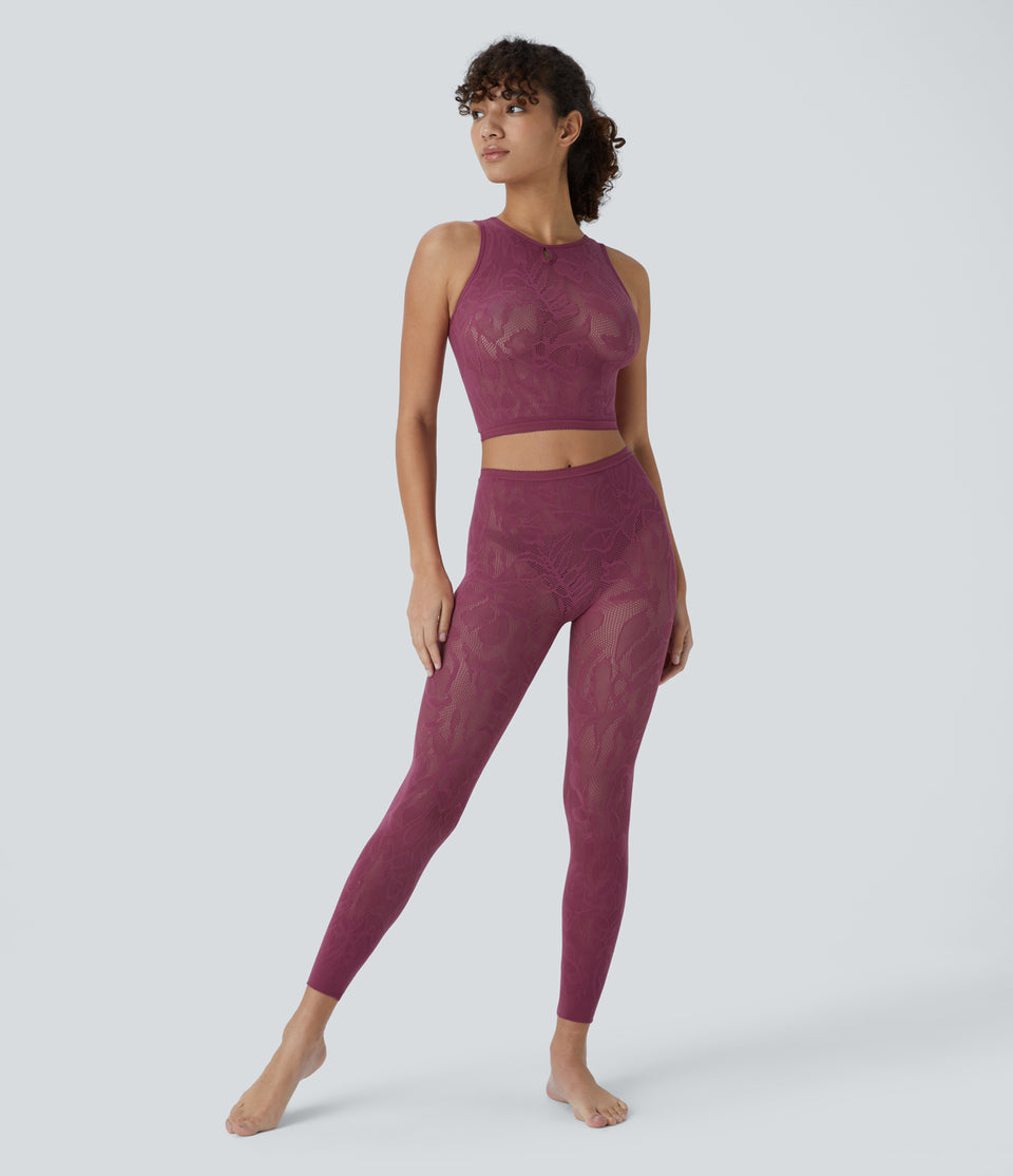 Seamless Flow Cut Out Cropped Casual Tank Top