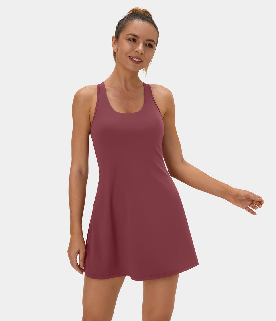 Softlyzero™ Airy Adjustable Strap Backless Side Pocket 2-in-1 Cool Touch Tennis Active Dress-UPF50+