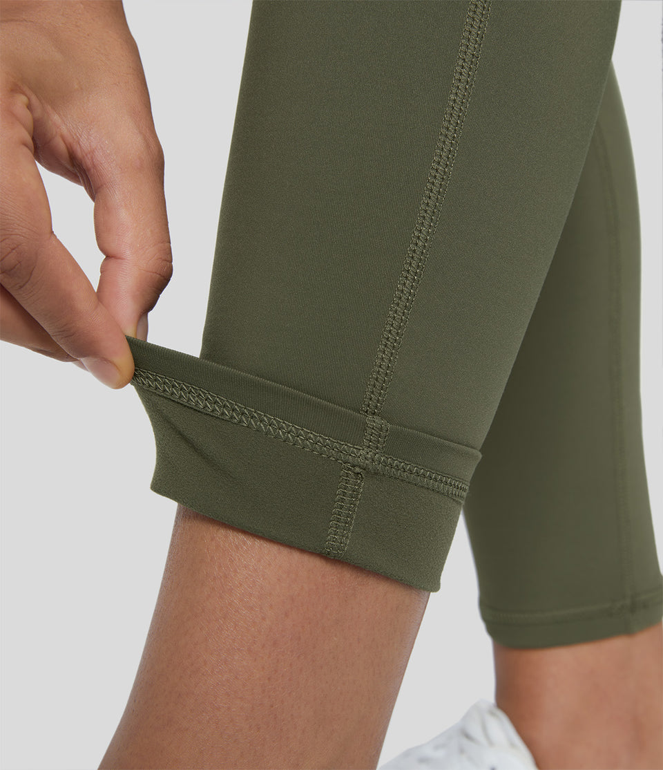 Softlyzero™ Fleece High Waisted Cargo Pocket Skinny 7/8 Yoga Leggings