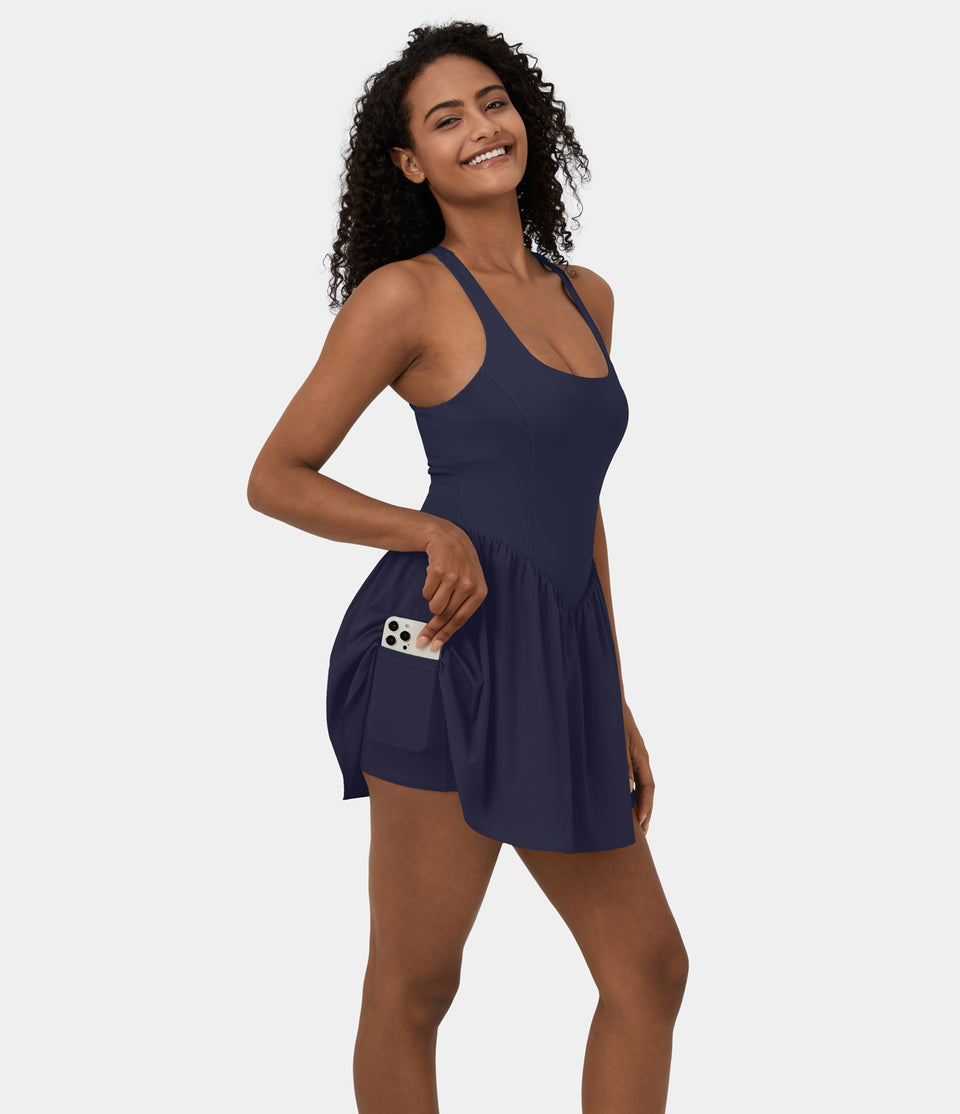 Breezeful™ Backless Corset 2-in-1 Pocket Mini Quick Dry Flowy Pickleball Active Dress