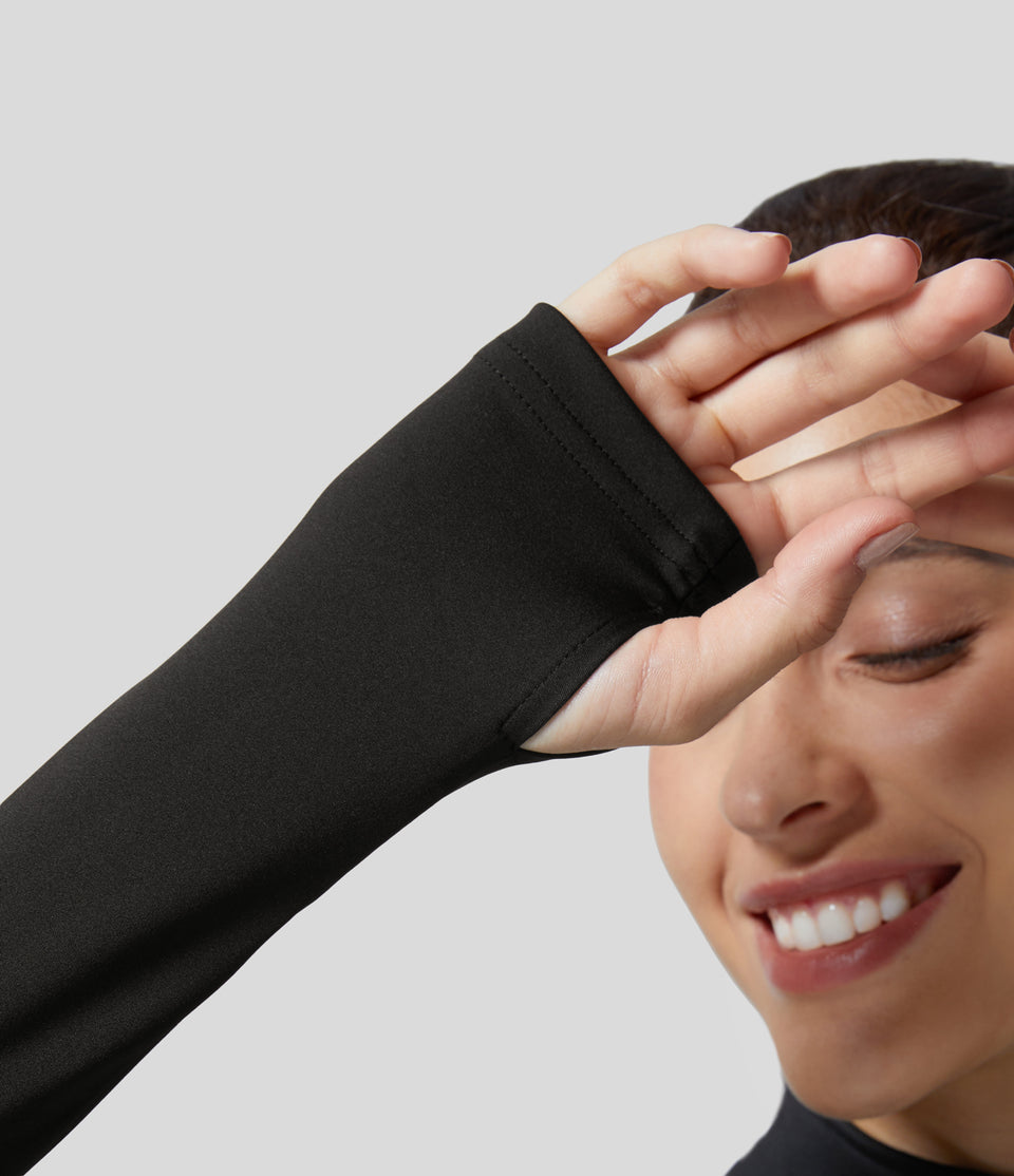 Zipper Thumb Hole Yoga Jacket