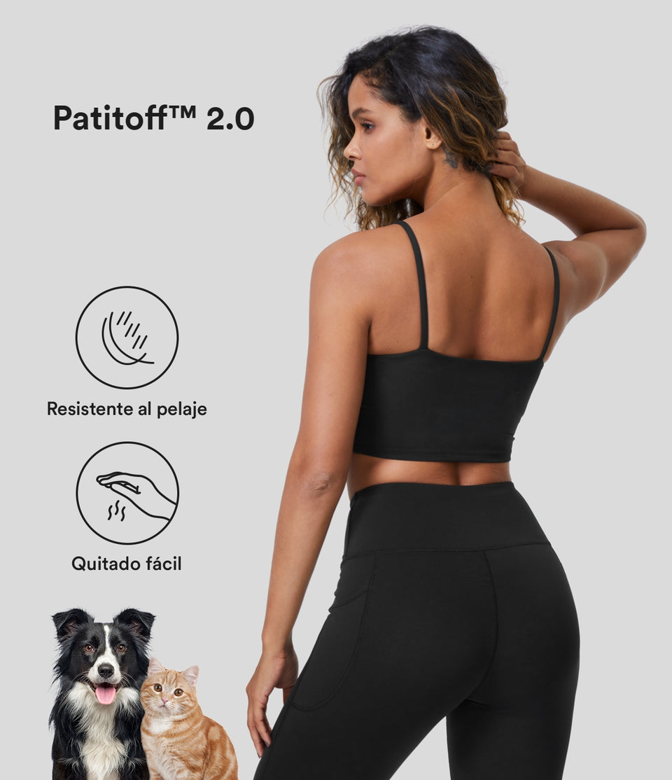 Patitoff® 2.0 Pet Hair Resistant Padded Cropped Yoga Cami