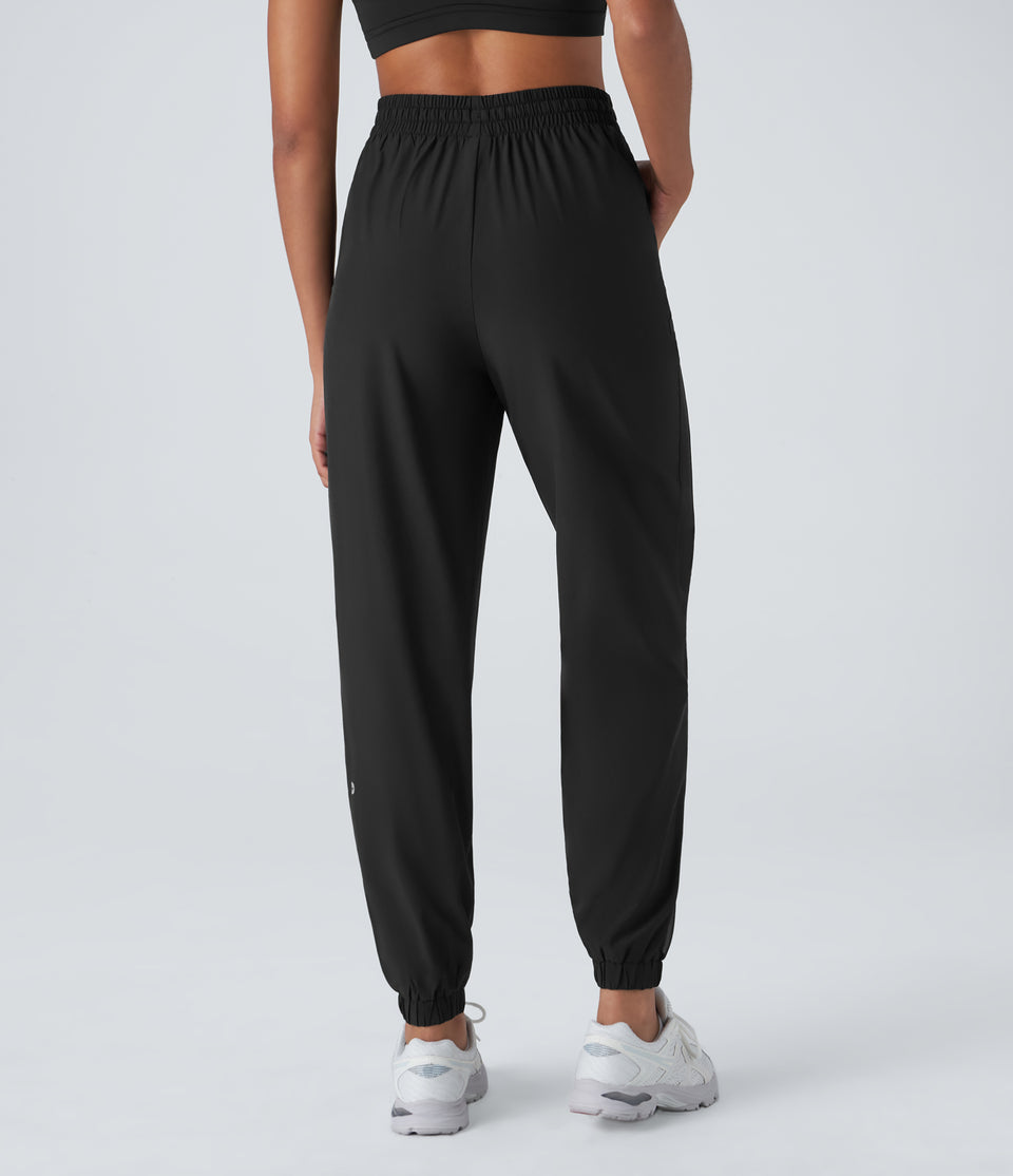 Breezeful™ High Waisted Drawstring Side Pocket Contrast Mesh Quick Dry Workout Joggers