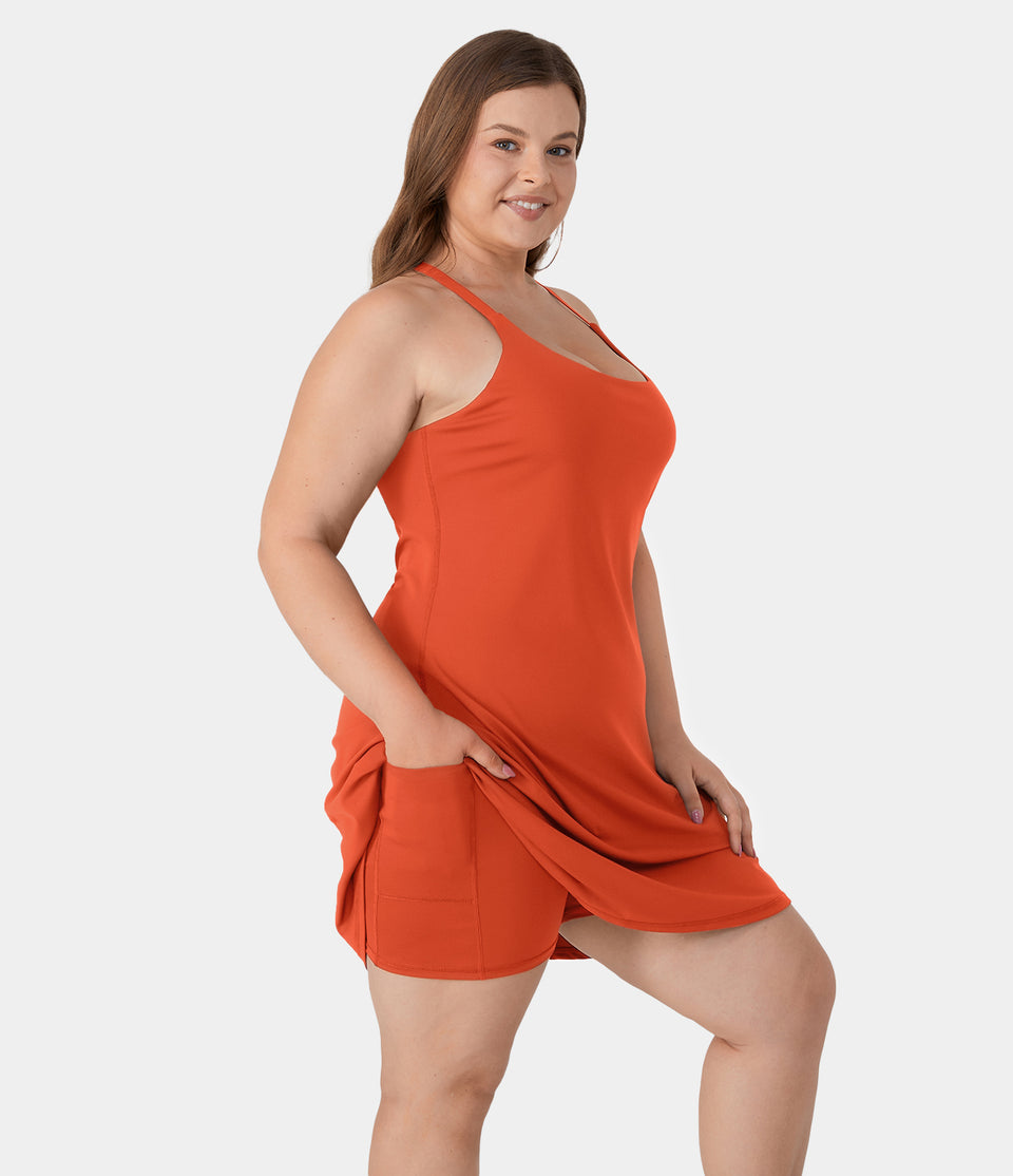 Everyday Softlyzero™ Airy Backless Plus Size Dress-Euphoria Air-Longer Cool Touch Dress & Adjustable Straps-UPF50+
