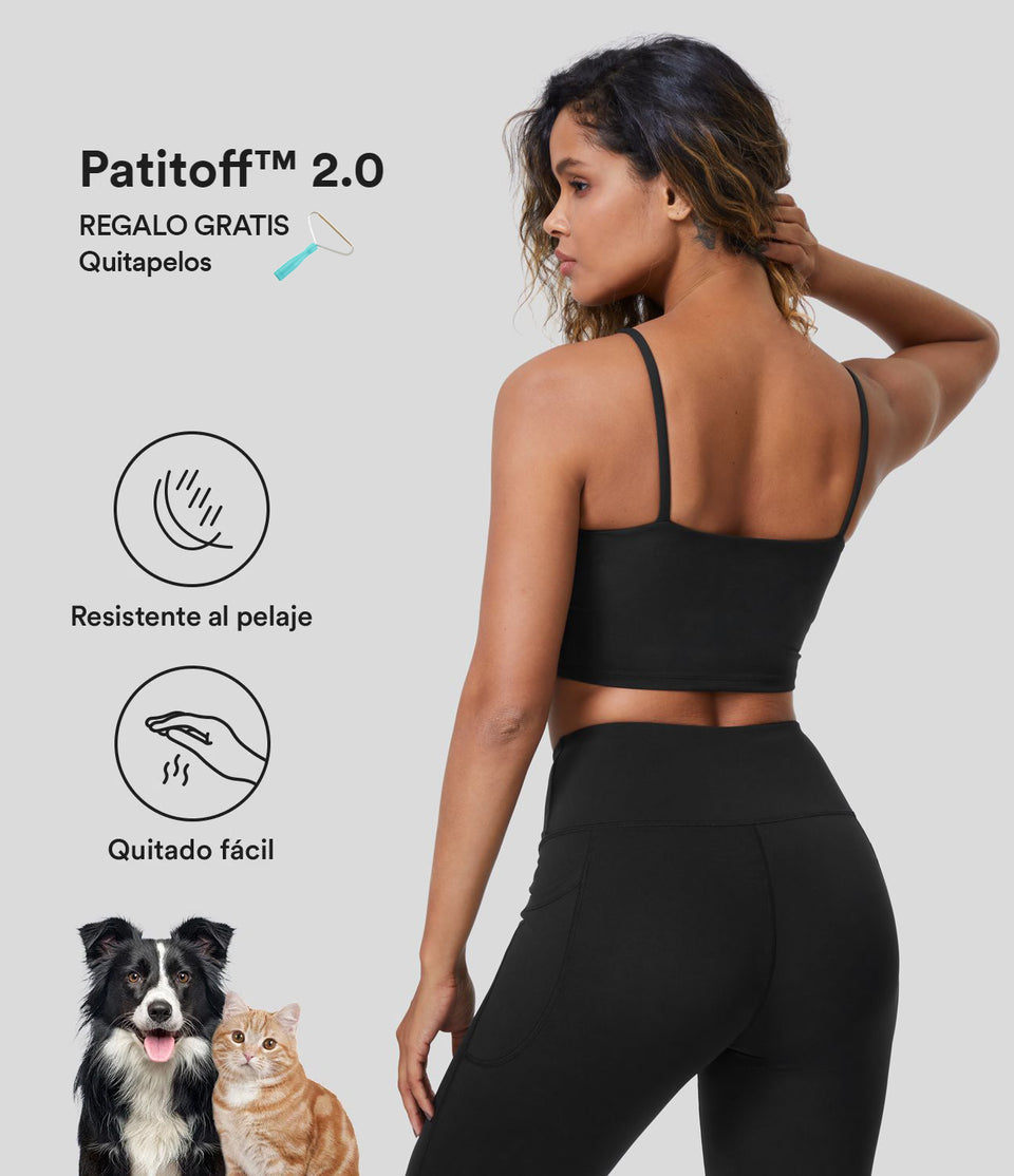 Patitoff® 2.0 Pet Hair Resistant Padded Cropped Yoga Cami