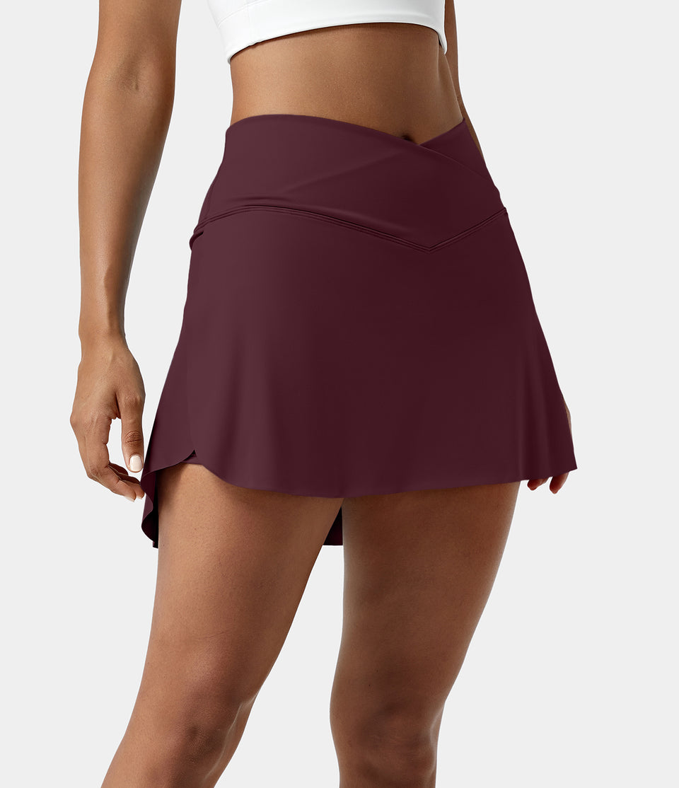 Everyday Softlyzero™ Airy Crossover 2-in-1 Side Pocket Cool Touch Pickleball Skirt-Lucid-UPF50+