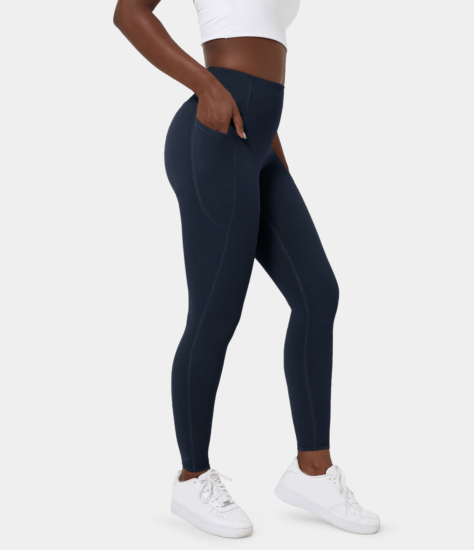 SoCinched High Waisted Tummy Control Side Pocket Shaping Training Leggings