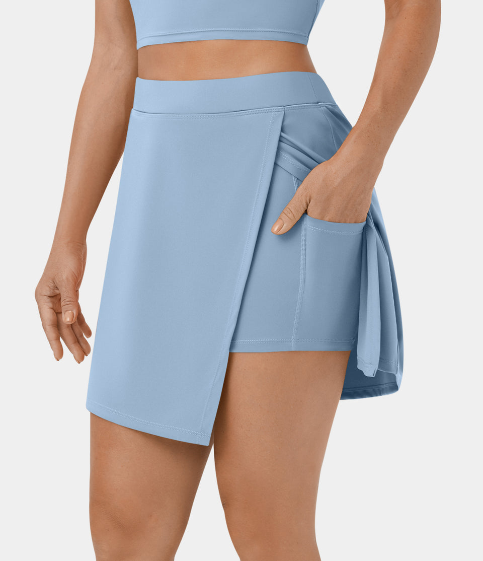 Softlyzero™ Airy Side Cut 2-in-1 Side Pocket Cool Touch Tennis Skirt-Purity-UPF50+