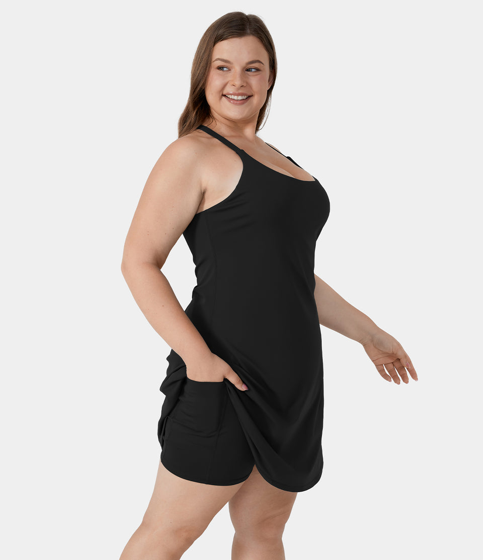 Everyday Softlyzero™ Airy Backless Plus Size Dress-Euphoria Air-Longer Cool Touch Dress & Adjustable Straps-UPF50+