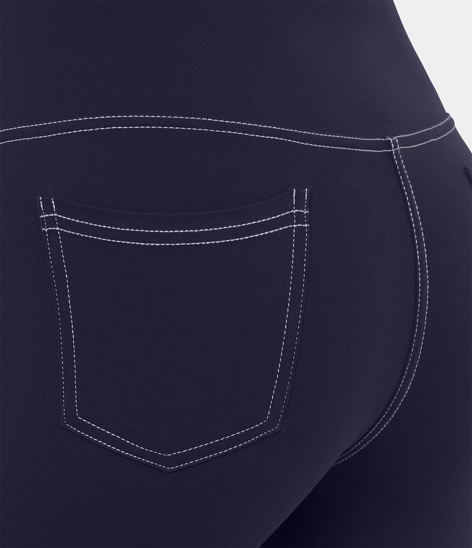 Softlyzero™ Plush High Waisted Back Pocket Flare Full Length Yoga Leggings