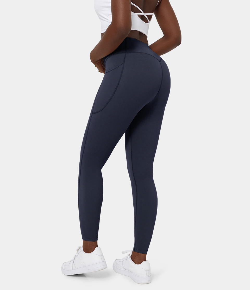 SoCinched High Waisted Tummy Control Side Pocket Shaping Training Leggings