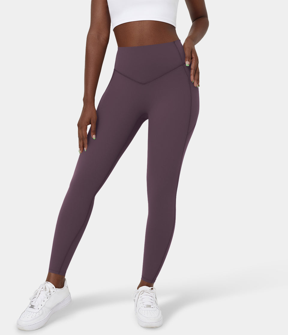SoCinched High Waisted Tummy Control Side Pocket Shaping Training UltraSculpt Leggings