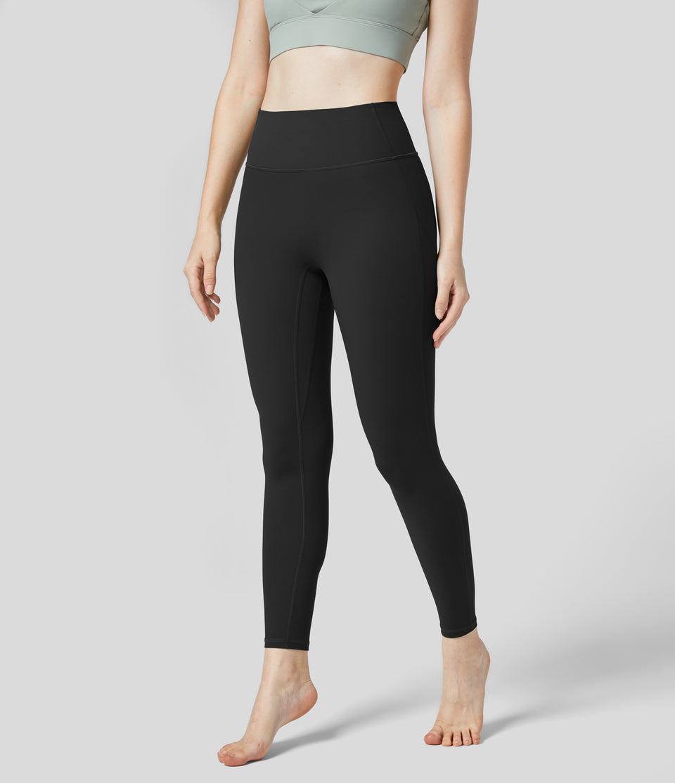 UltraSculpt High Waisted Ruched Tummy Control Butt Lifting Yoga 7/8 Leggings