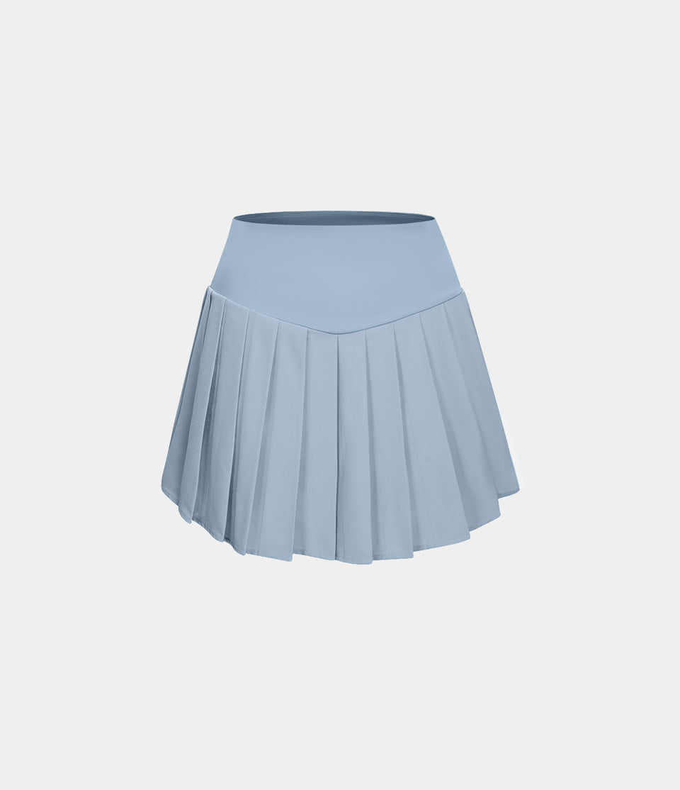 Breezeful™ High Waisted A Line 2-in-1 Side Pocket Mini Pleated Quick Dry Casual Skirt