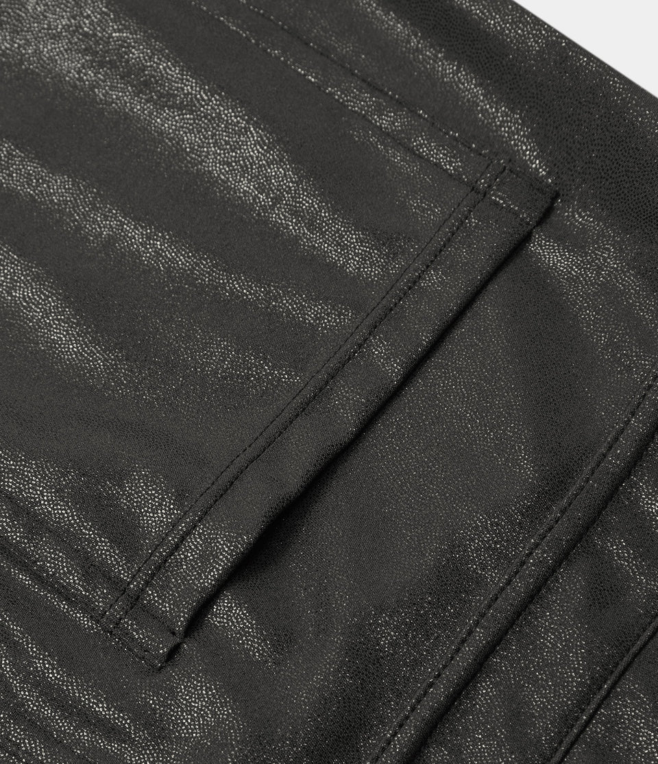 Softlyzero™ Faux Leather High Waisted Back Side Pocket Work Leggings