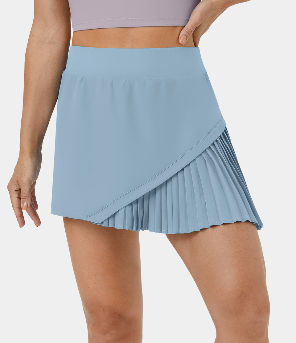 Everyday 2-in-1 Pleated Patchwork Pickleball  Skirt-Kinetic