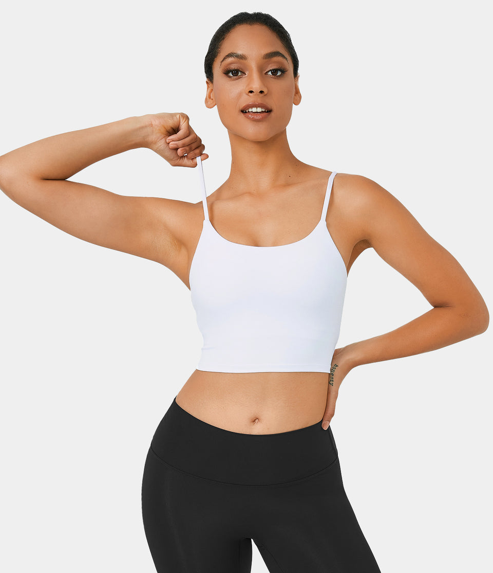 Basic Padded Workout Cropped Tank Top