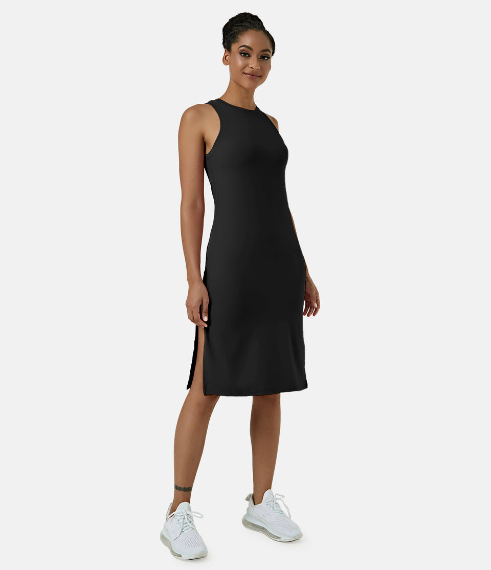 Softlyzero™ Airy Sleeveless Split Cool Touch Midi Casual Dress-UPF50+