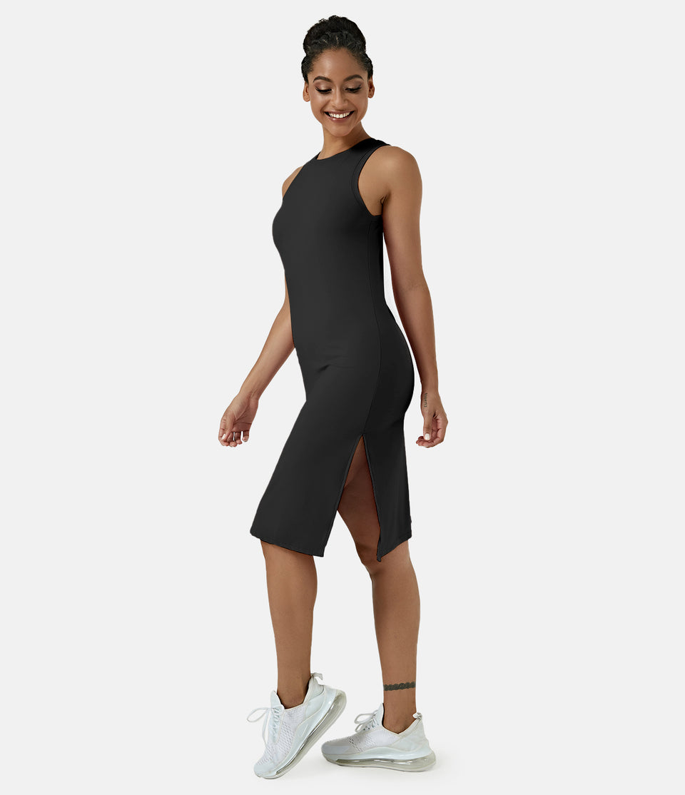 Softlyzero™ Airy Sleeveless Split Cool Touch Midi Casual Dress-UPF50+