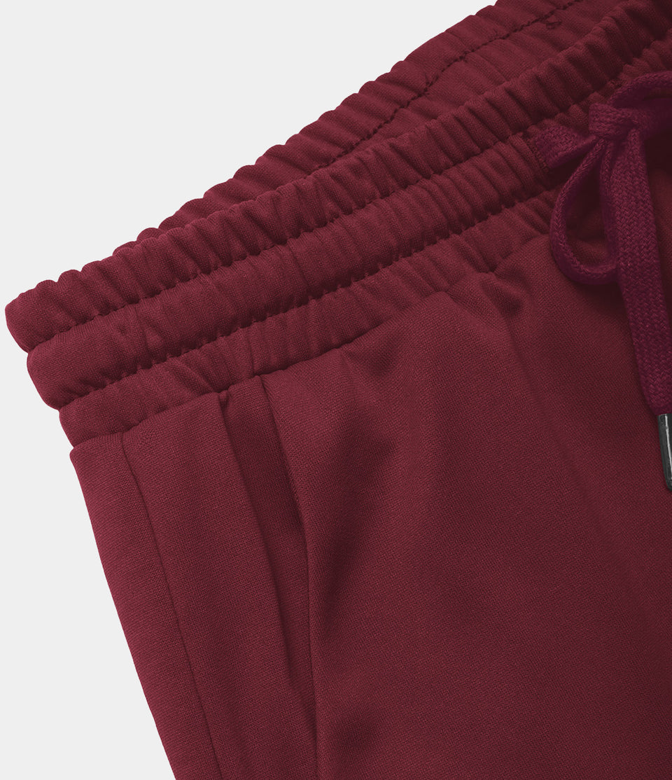 High Waisted Drawstring Side Pocket Plain Casual Cotton Sweatpants