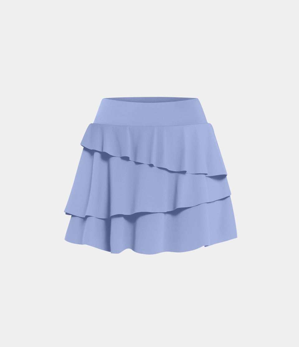 Everyday High Waisted 2-in-1 Tennis Skirt-Truffle