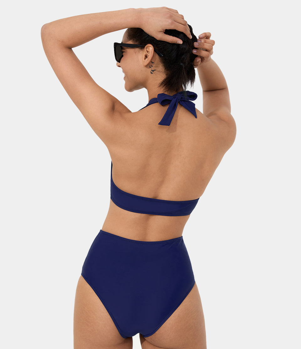 Adjustable Halter Backless Bikini Top Swimsuit