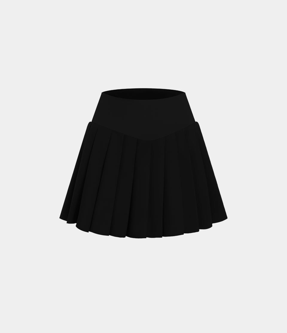 Breezeful™ High Waisted A Line Mini Pleated Quick Dry Casual Skirt-No Liner Shorts