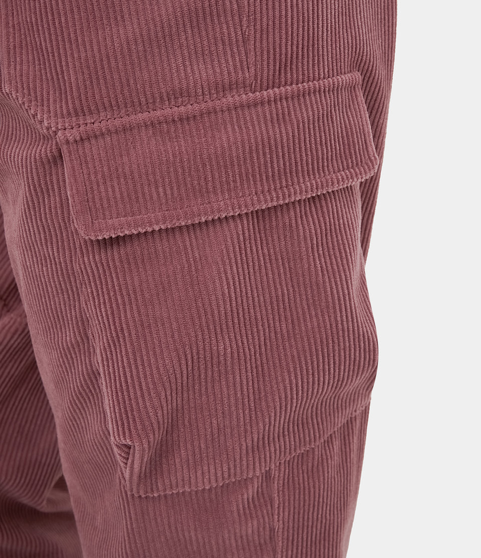 High Waisted Button Zipper Multiple Pockets Corduroy Casual Pants