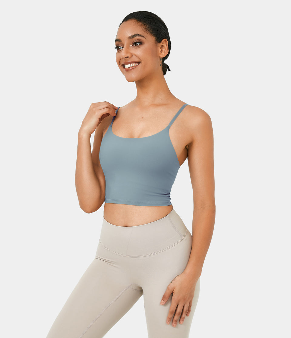Basic Padded Workout Cropped Tank Top