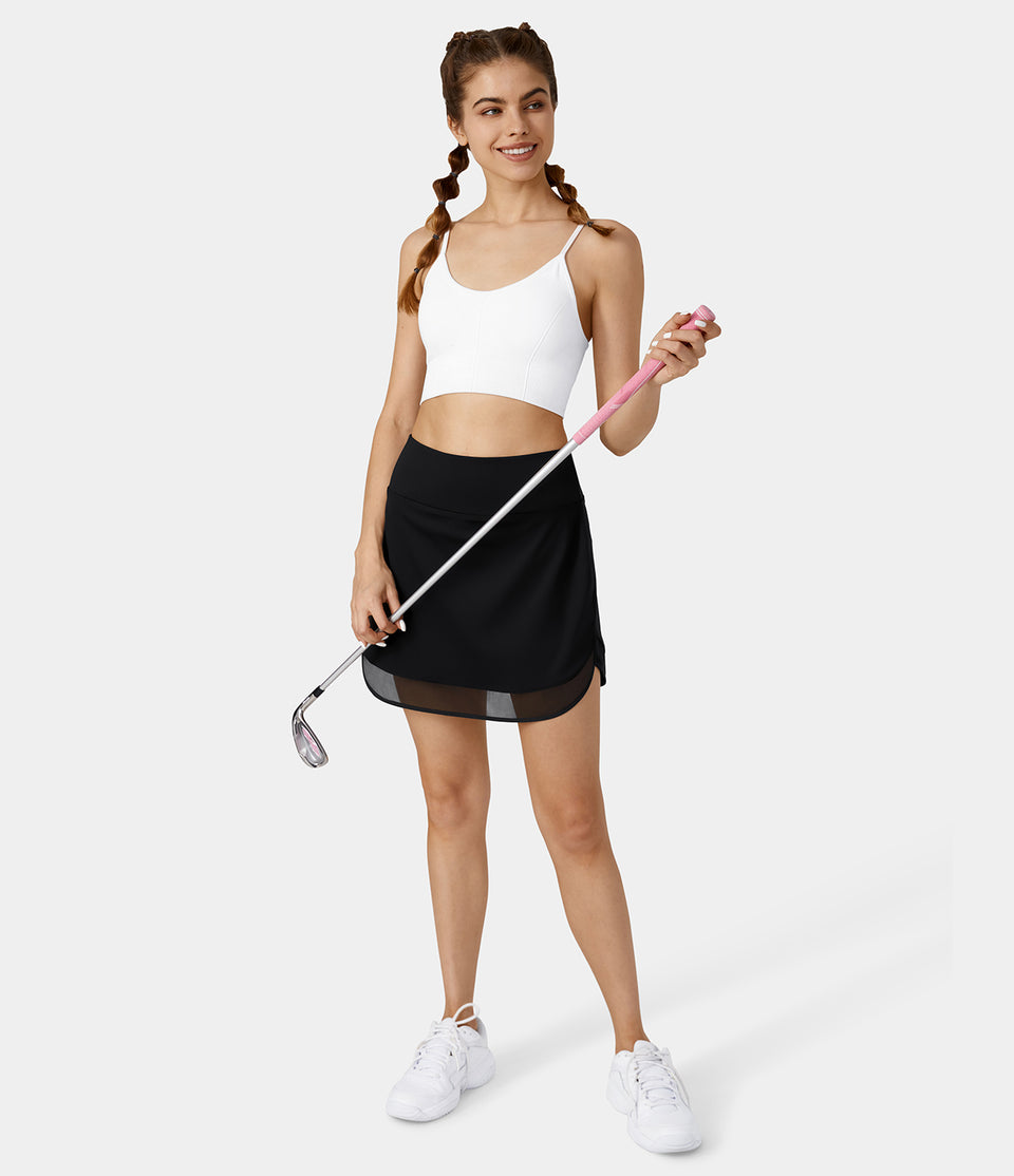 Softlyzero™ Airy Contrast Mesh 2-in-1 Side Pocket Cool Touch Golf Skirt